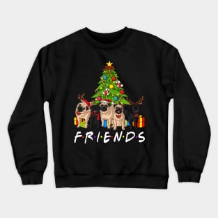 Christmas Tree Pugs Crewneck Sweatshirt